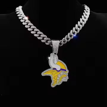 NFL FAN CHAIN NECKLACE PENDANTS Giants' Football Championship Necklace Pendant. a Popular Accessory Championship Ring Necklace