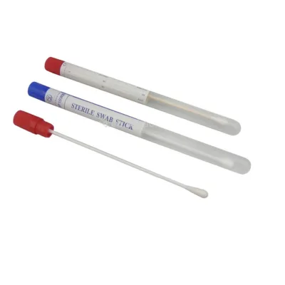Sterile 150mm Stick Culture Viscose Antigen Self test Nasal Sampling Medical Cotton Dacron Tip Swab