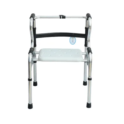 Rehabilitation Folding Walking Aids Elderly Stainless Steel Four Legged Walking Aids