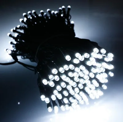 110V 24V 30V US Plug 10m 100 LED Dark Green Line Waterproof Twinkle Christmas fairy String Lights for Outdoor Decoration Light