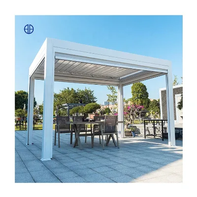 3x3m Outdoor Waterproof Aluminium Bioclimatic Pergola Cover Aluminum Louvered Pergola