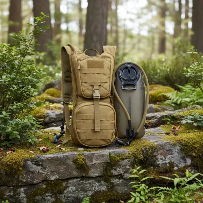 BSCI Custom Hydration Backpack with 3L TPU Water Bladder Tactical Molle Water Backpack for Men Women Hydration Pack