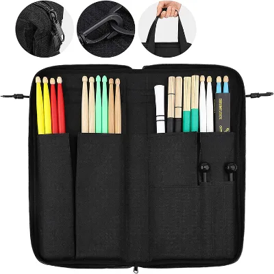 Portable Thickened Large Capacity Drum Stick Bag up to 12 Pairs