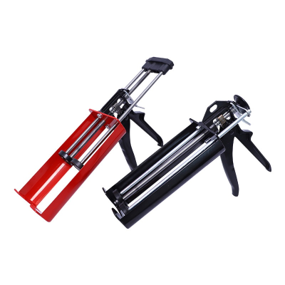 Two-component glue gun, power-assisted glass rotating glue gun, double-tube grouting glue gun
