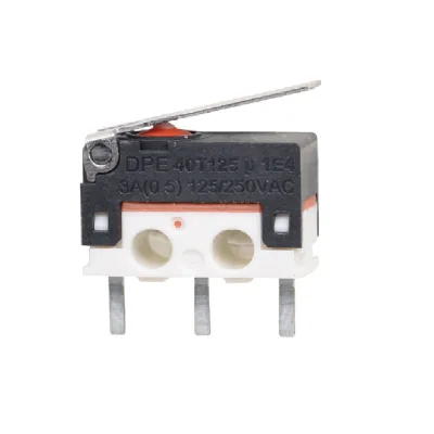 CHA DPE-D-01P IP67 Mini Micro Switch Plastic Shell 3 Pin Vertical Limit Micro Switch With Lever