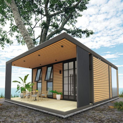 Modern Prefab Steel Structure Villa Home Stay Hotel RV Vacation Camp Beach Scenery Garden Bedroom Office Building Mall Entry