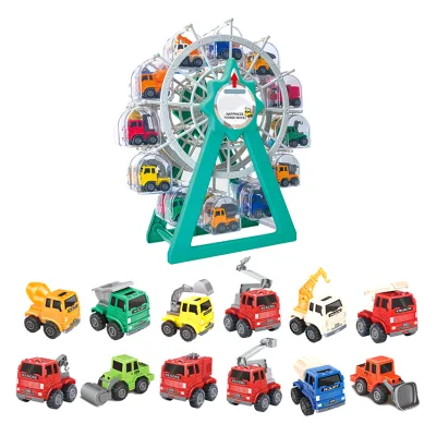 Ferris Wheel Rotation Engineering Truck Simulated Friction Car Toys Model 2024