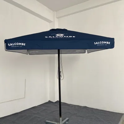 300*300cm Square Waterproof Foldable Outdoor Dining Parasol Large Umbrella Food Safe Fabric Easy Clean Restaurant Patio Premium