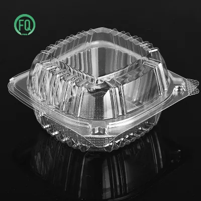 BOPS Hinged Container Recycled Materials clear Plastic Packing Box