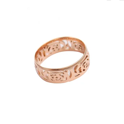 Hot-selling Vintage Titanium Steel Women's Ring Fashionable and Creative Hollowed-out Irregular Ring