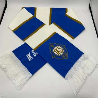Supply Custom Pattern Knitted Football Team Scarf Jacquard Soccer Knitted Customized Low MOQ Striped Custom Winter Scarf