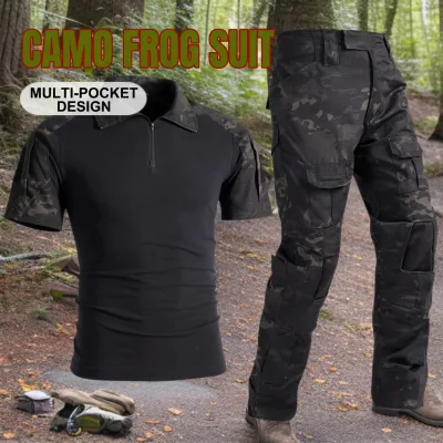 Men's Summer Short-sleeved G2 American Style Frog Suit Camouflage Tactical Outdoor Training Suit Set