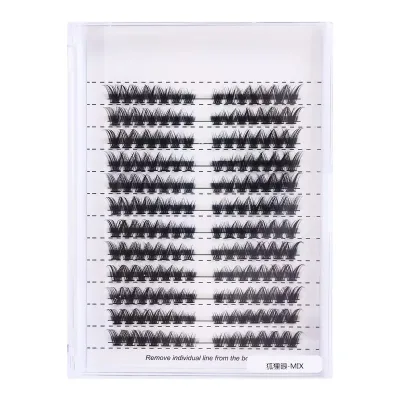 Wholesale Cluster Lashes Diy Mink Individual Eyelash Extensions Private Label Cluster Eyelash
