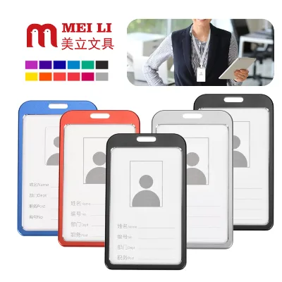 Wholesale Aluminium Alloy Metal Medical Name ID Card Holder Custom Officials Badge Holder Card