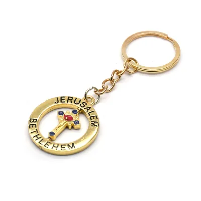Jerusalem Key Chain Jesus Cross Key Ring Holy Object Christmas Festival Gift