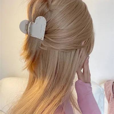 Heart Shaped Hollow Hair Claw Personalized Color Acetate Hair Claw Clip