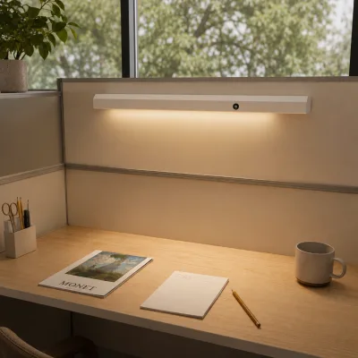 Low Glare Partition Mounted LED Task Light for Office Cubicles and Workstations