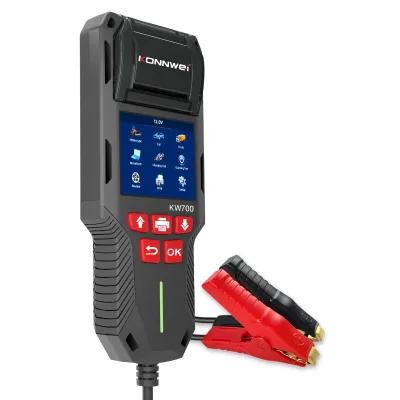KW700 10-2000CCA 5-220AH Automotive Battery Tester for Cranking Charging Test with Storagebag & Paper