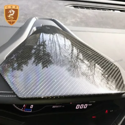 Car Interior Accessories Trims Dry Carbon Fiber Dashboard Cover for lamborghini Huracan LP610 LP580 Instrument Panel Cover