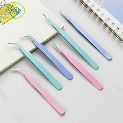 Wholesale Custom Color Durable Stainless Steel Tweezers for DIY Scrapbooking Journal False Eyelash Extension-Romance Style