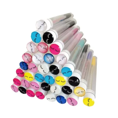 Eastmermaid Beauty Glitter Diamond Eyelashes Mascara Brush Private Label Independent Tube Bamboo Handle Silicone Makeup Eye