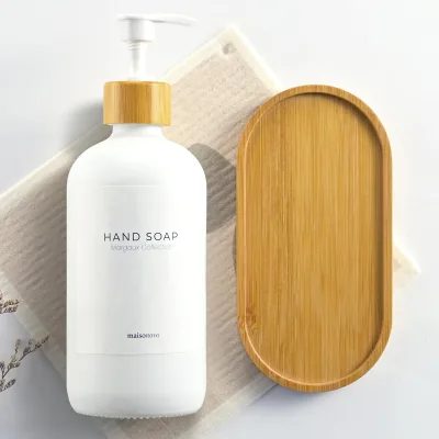 Bamboo  Tray for Bathroom Countertop,Vanity Tray for Countertop Organization,Wooden Bathroom Trays for Counter Soap Dispenser