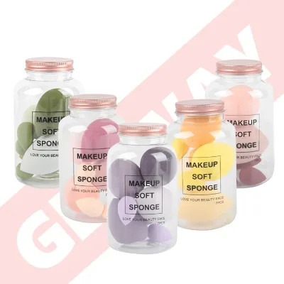 Professional Custom Logo 7Pcs Cosmetic Beauty Sponge Makeup Sponge With Box for Powder Concealer Foundation Women Girls