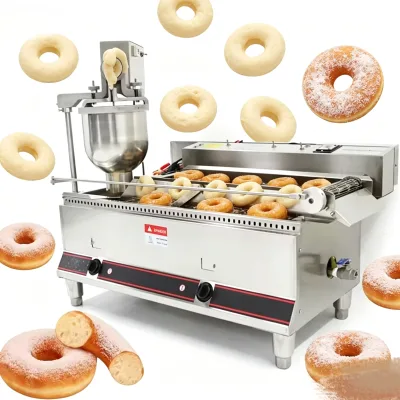 Fully Automatic Gas Donut Making Machine 220v Easy to Operate for Restaurant Food Shop Manufacturing Plant Retail Hotels