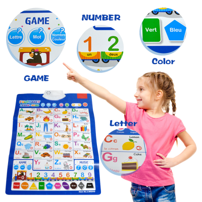 Children Interactive French English Alphabet Phonic Abc Sound Wall Chart Electronic Educational Teacher Poster