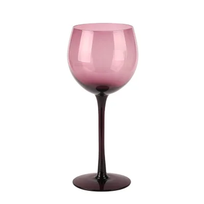 Mouth Blown Colored Wine Glass Custom Vintage Purple Colored Wine Glass Goblet Creative Wine Glasses