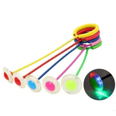 LED Children's Jumping Force Reaction Training Swing Ball Flash Jumping Rope Ball Kids Outdoor  Sports Toy Child-Parent Games