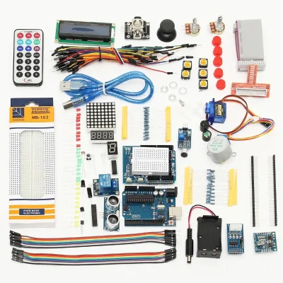 UNO R3 Starter Kits 1602 LCD Servo Ultrasonic Motor LED Relay RTC for Arduino - Products That Work with Official Arduino Boards