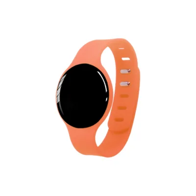 WOONAVIR Customizable Pink Rechargeable Dustproof BT 5.0 Student Location Wearable Beacon Ibeacon Silicon Wristband Ibeacon
