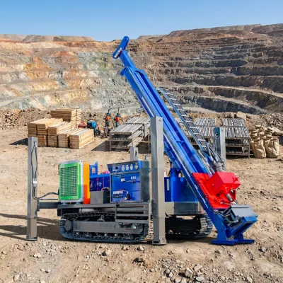 Heavy Duty Factory Direct Supply Steel Track Wireless Remote Control Fully Hydraulic diamond Rope Core Drilling Rig Exploration