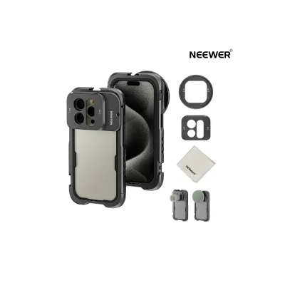 Neewer Mobiele Rig Kooi Metal Cage Rig 1/4" Tripod Mount Smartphones Video 15 Pro Cage Video Rig