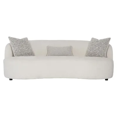 Customized Factory Sale Minimalist Modern Hotel Living Room Bedroom Furniture Curved Couch Sofa With Fabric Covers Wooden Base