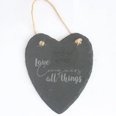Heart Shape Slate Plant Labels Herb Signs Plant Stake Garden Stake Reusable Signs for Garden Plants and Flowers