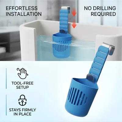 Bestseller Suspended Design Toilet Tank Cleaning Tablet Holder with Blue/Black/Gray Styles