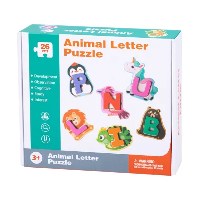 Educational Toy Animal Letter Puzzles Hot Sale Letter Matching Toy Kids Learning Animal Puzzles Toy