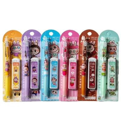 Linda 2025 Labubu Automatic Pencils Cartoon Cute Cartoon Student Writing Not Easy to Break Learning Pencil Stationery Gift