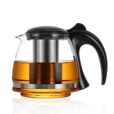 Eco-friendly Transparent Customized Shape Glass Teapot Heat Resistant Glass Tea Set with Tea Glasses Tea Pot with Infuser