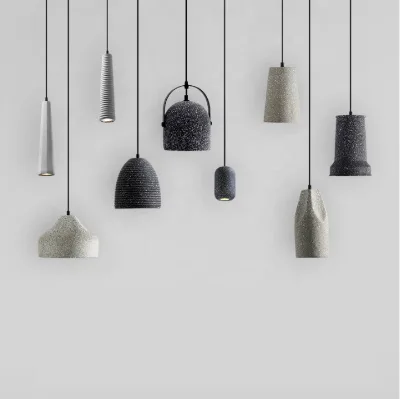 New Design Cement Hanging Lamp Concrete Pendant Light Cement LED Pendant Light