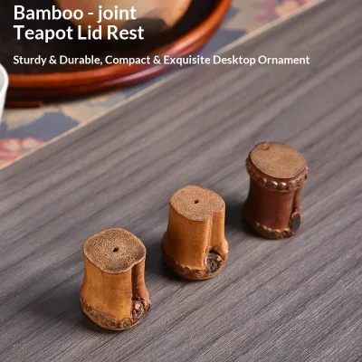 Old Bamboo Lid Stand & Rest Handmade Bamboo-Node Yixing Teapot Tea Bowl Holder Tea-Ceremony Accessory Luxury Design