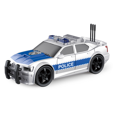 Hot Selling 1:20 Scale Plastic Friction Vehicle Police Toy Car with Light Sound