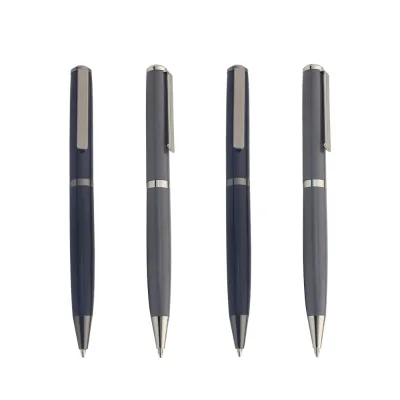 Metal Twisty Ball Pens Box Corporate Gift Pen Brown Matte Dull Polish Pens for Men