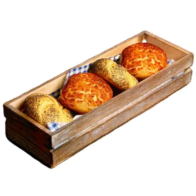 Natural Wooden Large Dining Bread Holder Breaking Toast Kitchen Meat Snacks Baking Display Dining Table Dough Wooden Bread Tray