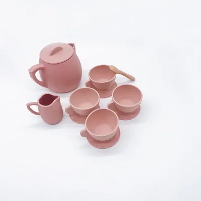 12-piece Silicone Tea Set,Made with Safe, Soft Silicone