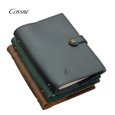 Custom logo Soft PU Leather Notebook A5 Binder PU Book Cover Vintage Journal Cover with BSCI & CE Certificates