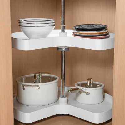 270 Revolve Magic Corner Kitchen Cabinet Blind Corner Pull Out Organizer Lazy Susan Storage Rack