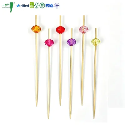 One-stop Shopping Food Picks Disposable Bamboo Fruit Sticks Free Sample